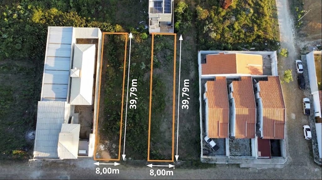 Lotes no Loteamento Park Terravie, Demarcação com as medidas